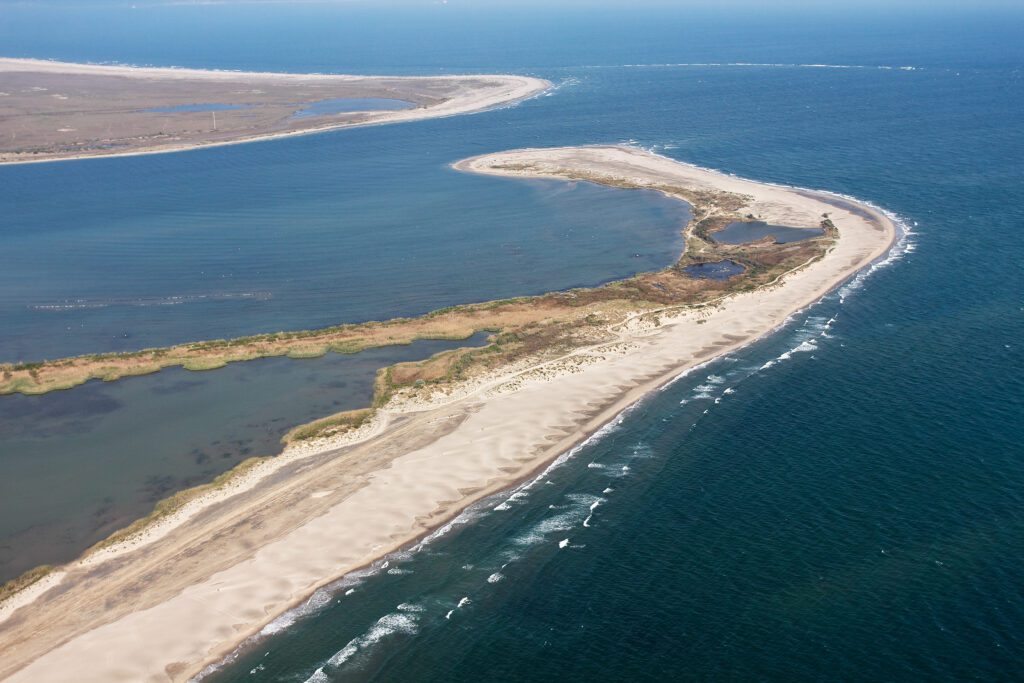 Aerial photo of the Rhône mouth at Port-Saint-Louis-du-Rhône