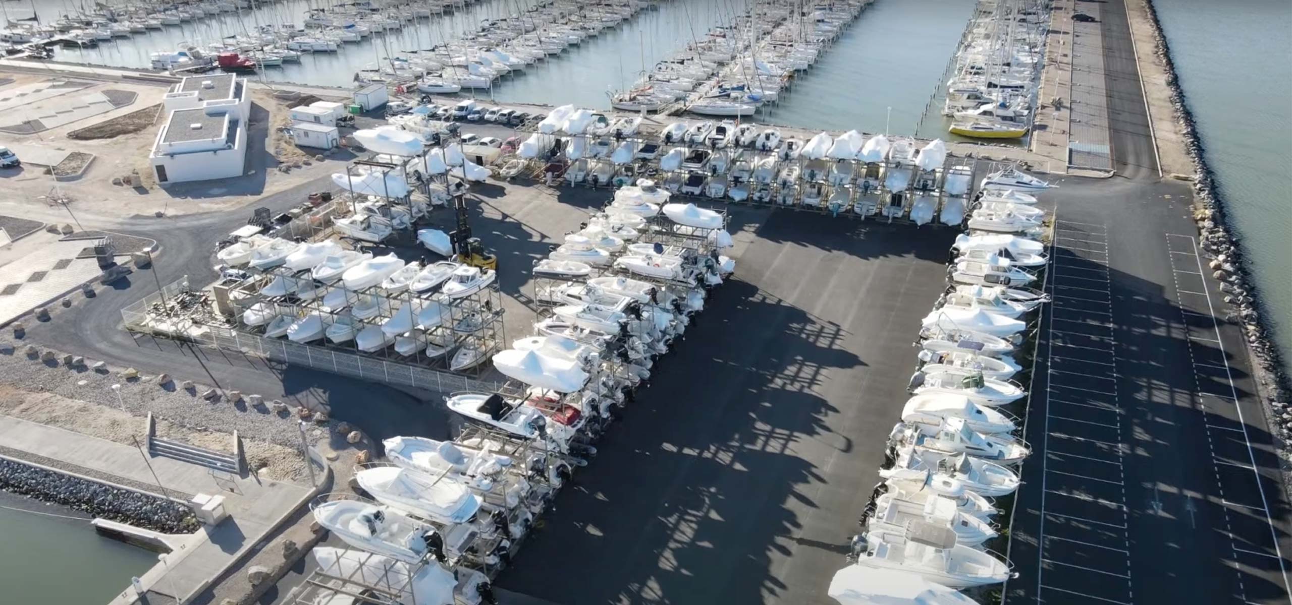 Port Adhoc Leucate aerial view