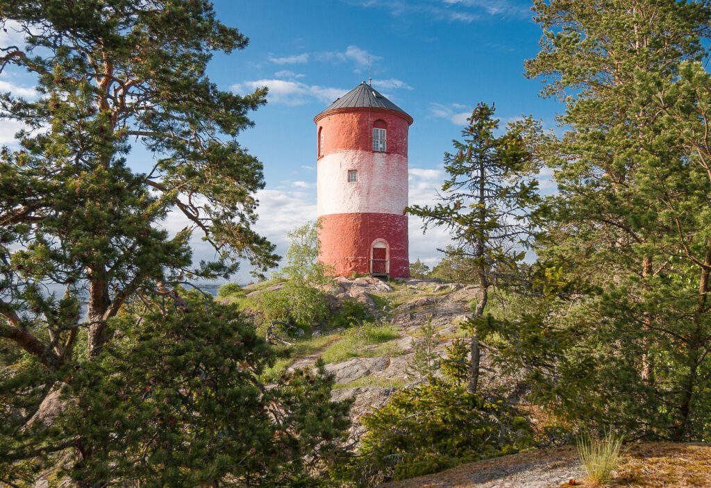 Old lighthouse on Arholma Island in the Stockholm archipelago Sweden
