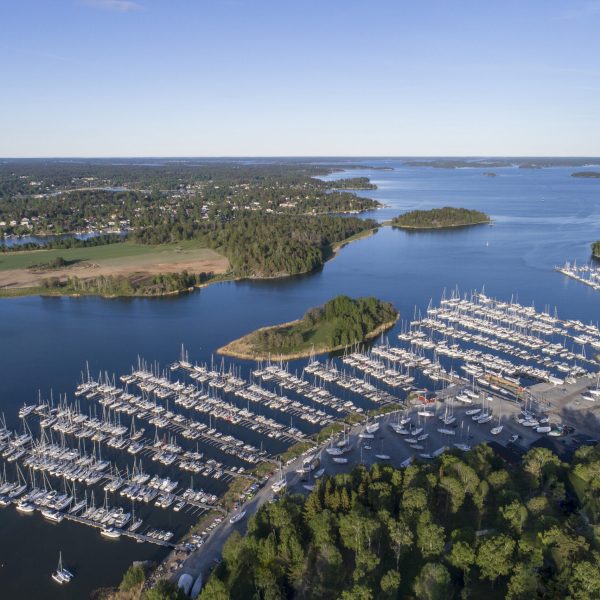 Svinninge Marina Sweden aerial view